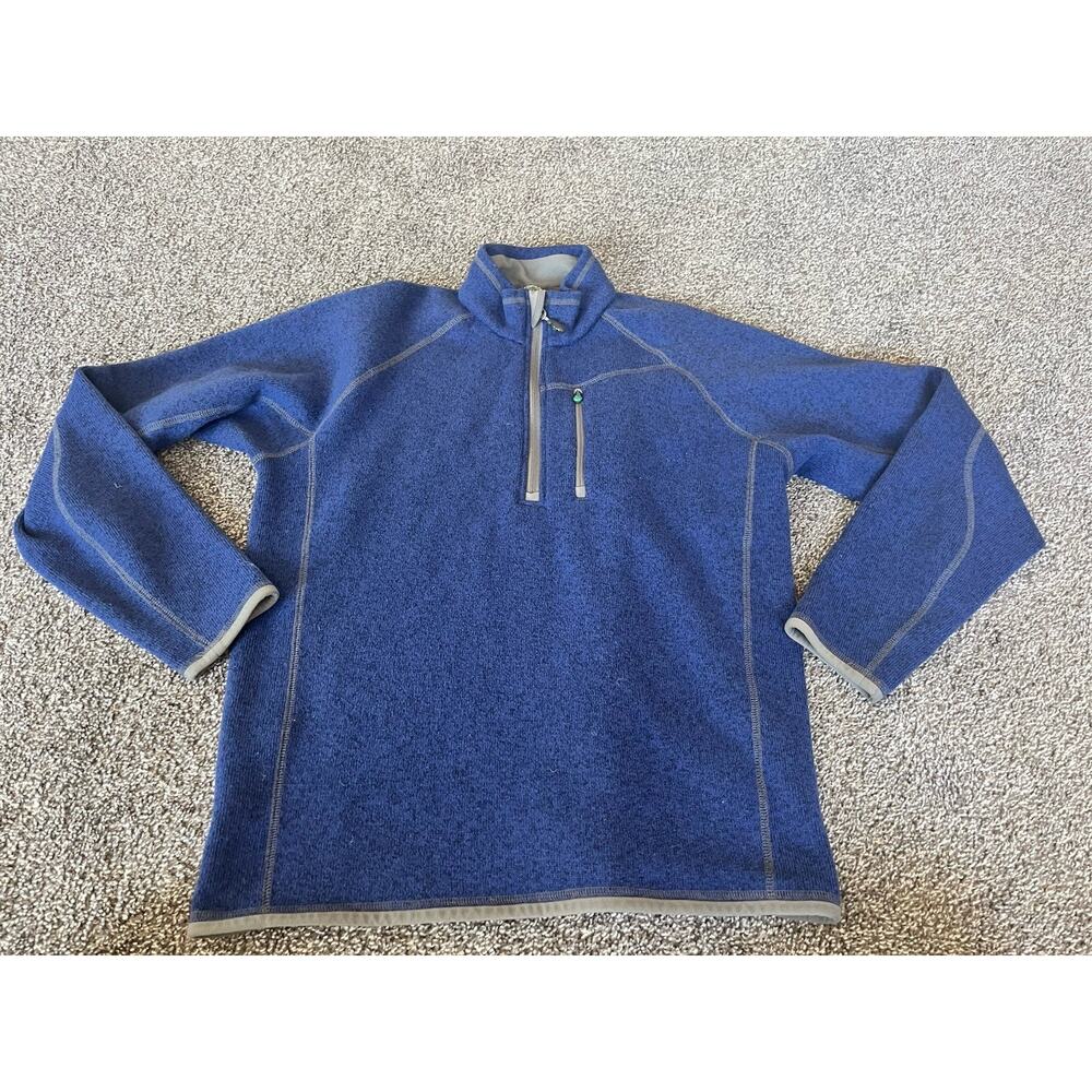 Arborwear Men’s Size Small Navy Blue Sweater Fleece Jacket 1/2 Zip Outdoor F8
